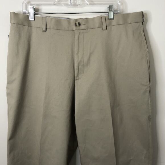 Savane NWT Flat Front Big & Tall Expandable Waist Performance Chino Pants 38X36 - Picture 6 of 8